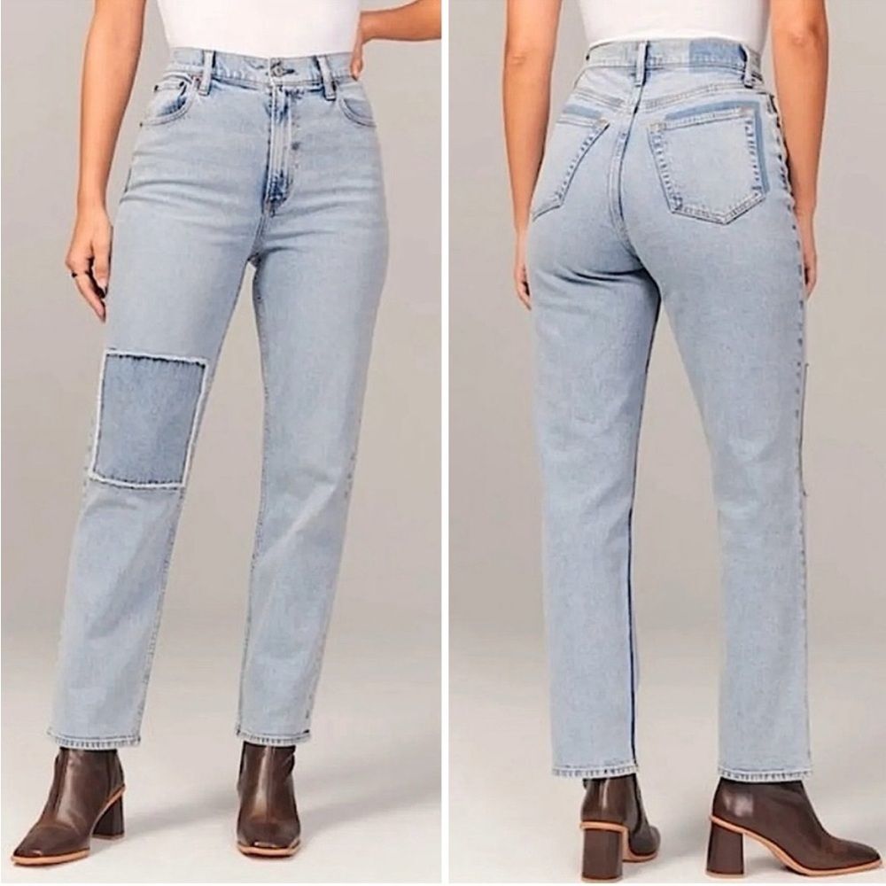 Abercrombie & Fitch Ultra High Rise Ankle Straight Jean Light Wash Size 24 | 00